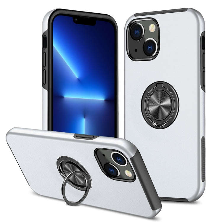 PC + TPU Shockproof Magnetic Protective Case with Invisible Ring Holder, For iPhone 13 mini, For ...