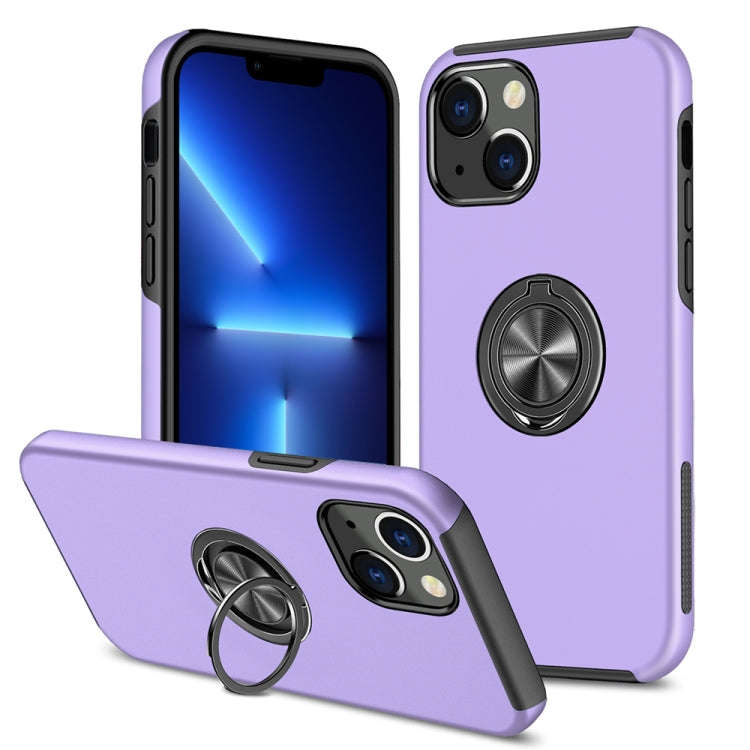 PC + TPU Shockproof Magnetic Protective Case with Invisible Ring Holder, For iPhone 13 mini, For ...