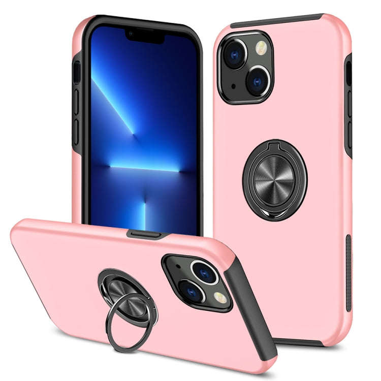 PC + TPU Shockproof Magnetic Protective Case with Invisible Ring Holder, For iPhone 13 mini, For ...