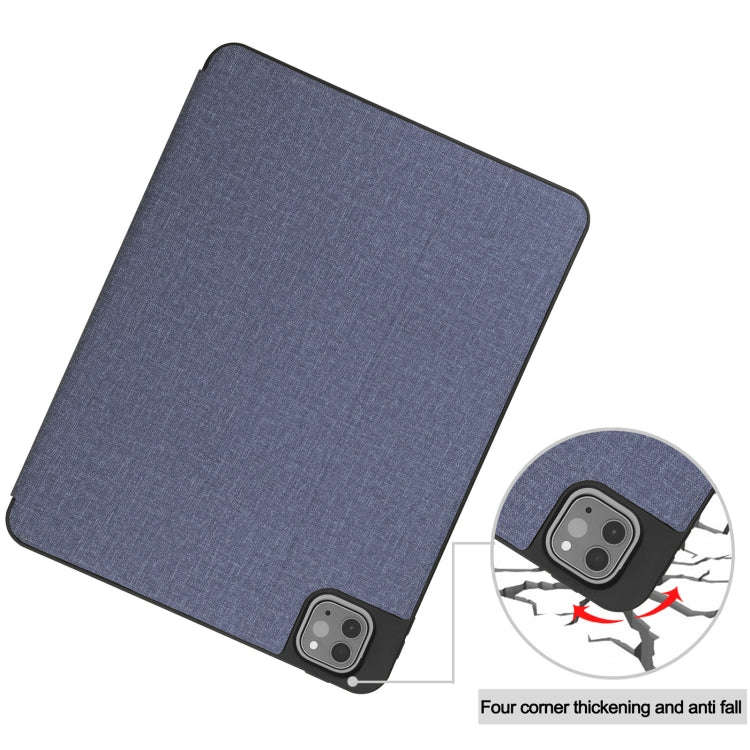 Cloth Texture TPU Horizontal Flip Leather Case with Pen Slot & Holder, For iPad Pro 11 inch 2021 ...
