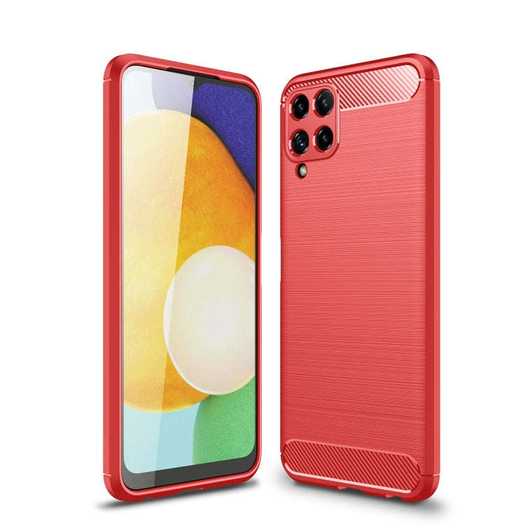 Brushed Texture Carbon Fiber TPU Case, For Samsung Galaxy M32 (india)