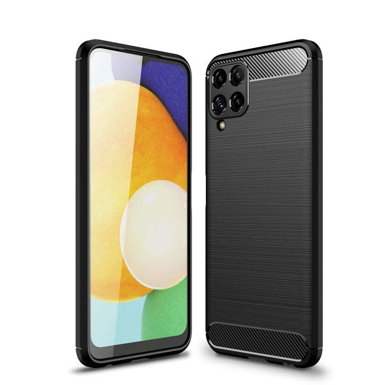Brushed Texture Carbon Fiber TPU Case, For Samsung Galaxy M32 (india)