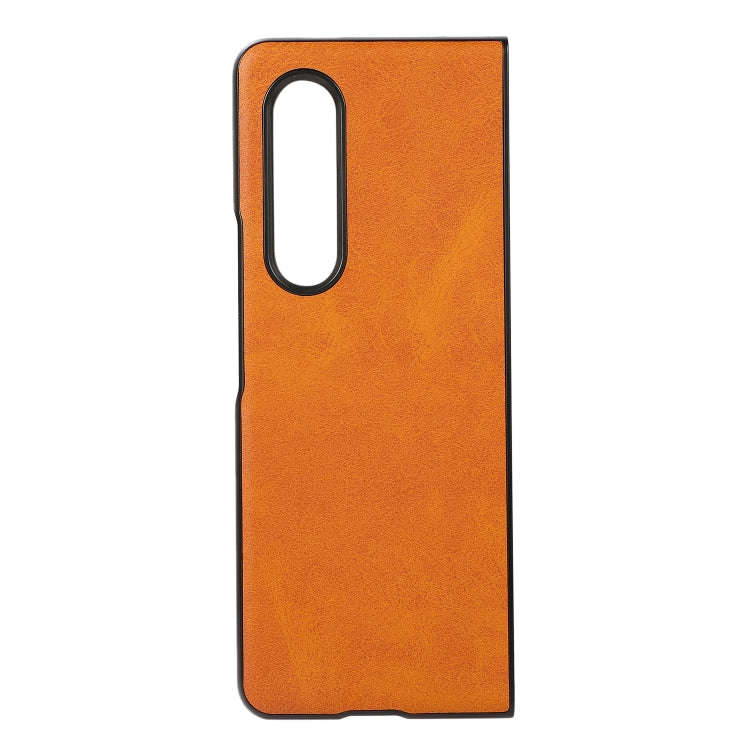 Two-color Cowhide Texture PU Shockproof Protective Case, For Samsung Galaxy Z Fold3 5G
