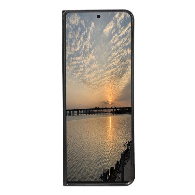 Two-color Cowhide Texture PU Shockproof Protective Case, For Samsung Galaxy Z Fold3 5G