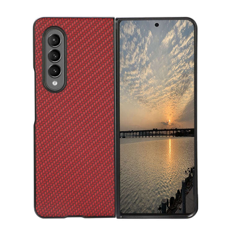 Carbon Fiber Texture Shockproof Protective Case, For Samsung Galaxy Z Fold3 5G