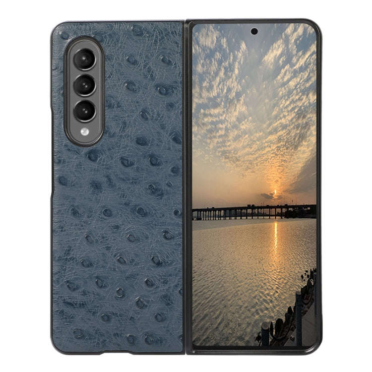 Ostrich Skin Texture Shockproof Protective Leather Case, For Samsung Galaxy Z Fold3 5G