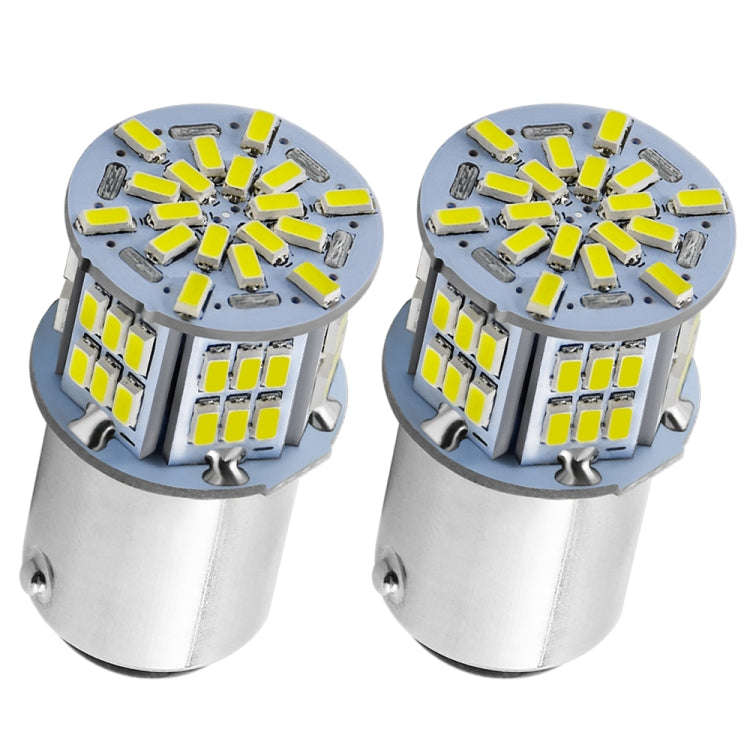 1 Pair E0052 9-14V 1156-54SMD-2835 6000K 1080LM White Light Car Decoding Turn Signal Reversing Li...