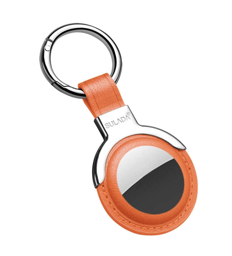 SULADA Leather Protective Cover Case with Switchable Keychain Ring For AirTag 2nd Gen / AirTag 1s...