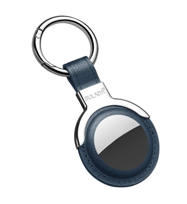 SULADA Leather Protective Cover Case with Switchable Keychain Ring For AirTag 2nd Gen / AirTag 1s...