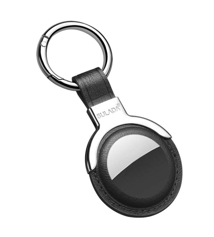 SULADA Leather Protective Cover Case with Switchable Keychain Ring For AirTag 2nd Gen / AirTag 1s...