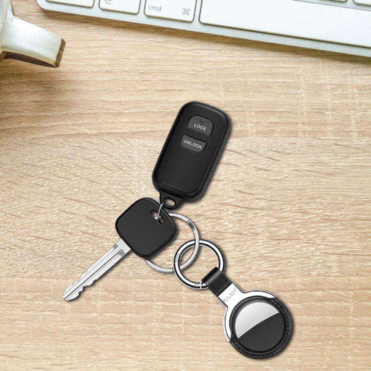 SULADA Leather Protective Cover Case with Switchable Keychain Ring For AirTag 2nd Gen / AirTag 1s...