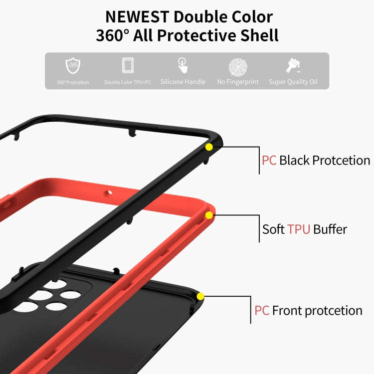 Dual-color 360 Degrees Full Coverage Protective PC + TPU Shockproof Case, For Samsung Galaxy A72 ...