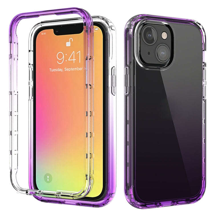 Shockproof High Transparency Two-color Gradual Change PC+TPU Candy Colors Protective Case, For iP...