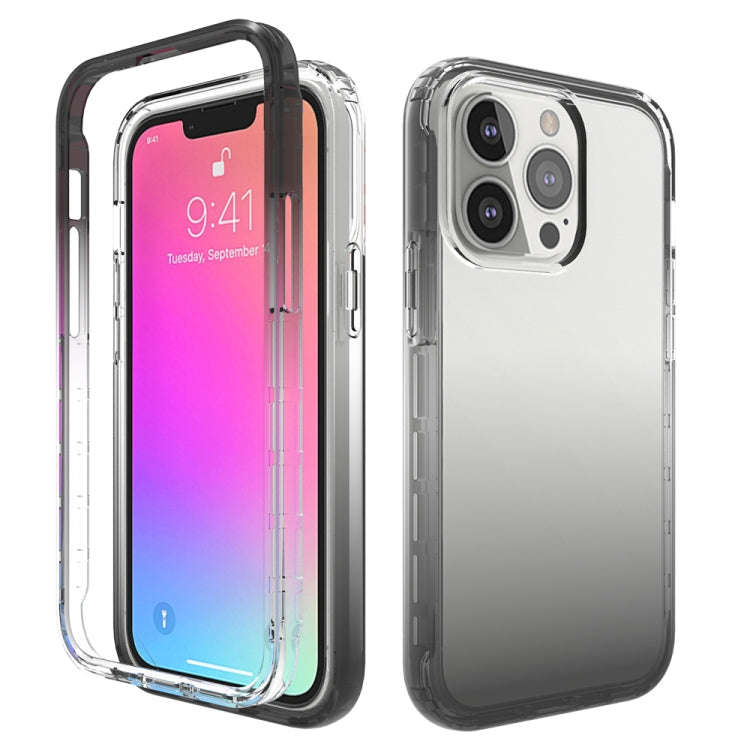Shockproof High Transparency Two-color Gradual Change PC+TPU Candy Colors Protective Case, For iP...