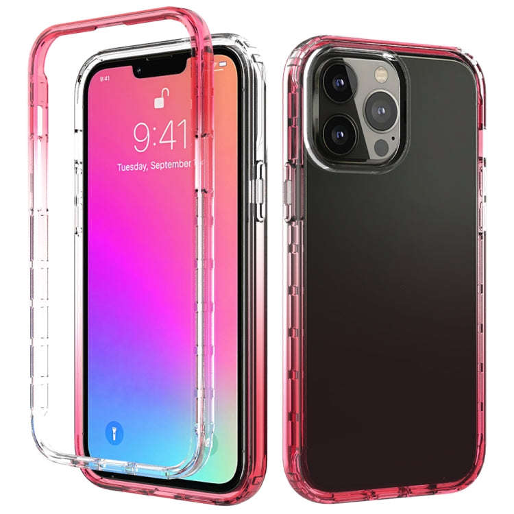 Shockproof High Transparency Two-color Gradual Change PC+TPU Candy Colors Protective Case, For iP...