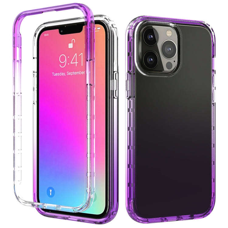 Shockproof High Transparency Two-color Gradual Change PC+TPU Candy Colors Protective Case, For iP...