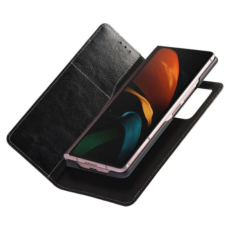 2 In 1 Crazy Horse Texture Split Horizontal Flip Leather Case with Holder & Card Slot, For Samsun...