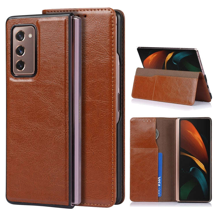 2 In 1 Crazy Horse Texture Split Horizontal Flip Leather Case with Holder & Card Slot, For Samsun...