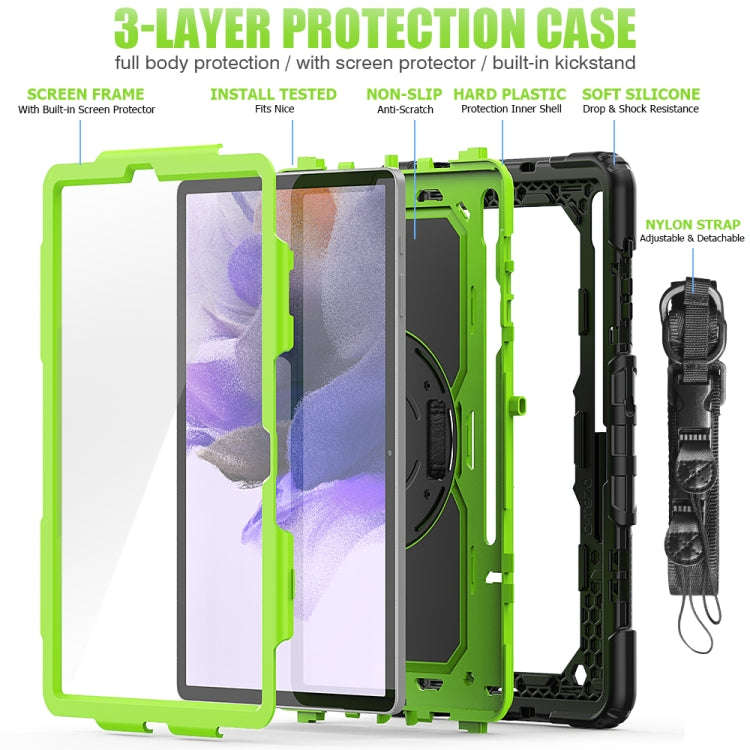 Shockproof Colorful Silicone + PC Protective Case with Holder & Shoulder Strap & Hand Strap & Pen...