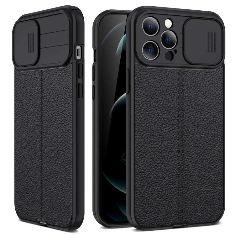 Litchi Texture Sliding Camshield TPU Protective Case, For iPhone 11, For iPhone 11 Pro, For iPhon...