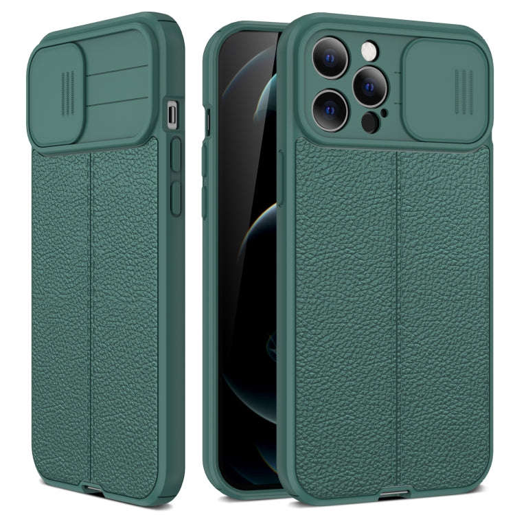 Litchi Texture Sliding Camshield TPU Protective Case, For iPhone 11, For iPhone 11 Pro, For iPhon...