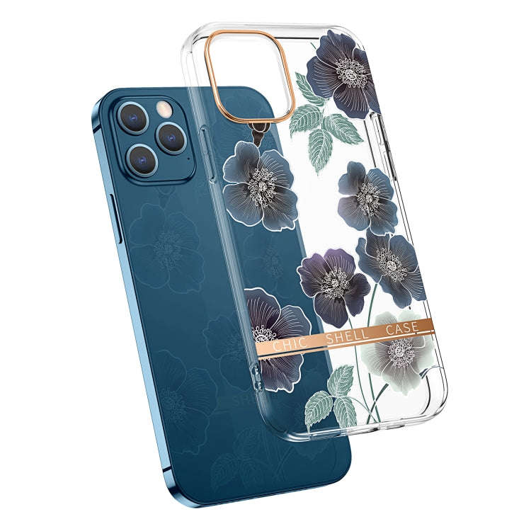 High Translucent Electroplating Flower Pattern TPU + PC Shockproof Case, For iPhone 11 Pro, For i...