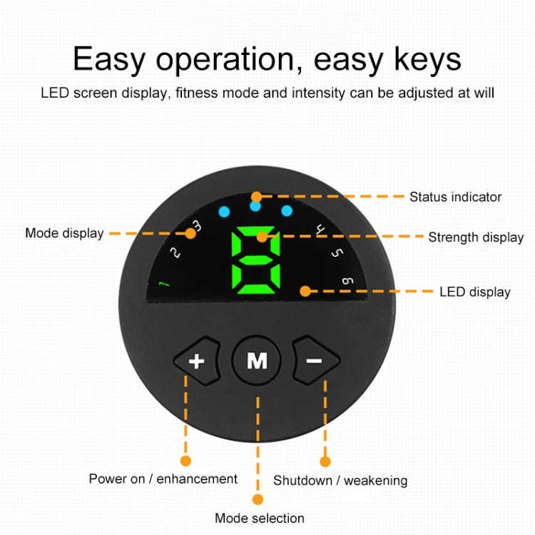 Q88Q USB Charging Abdominal Muscle Sticker Abdominal Muscle Trainer with LED Digital Display, Sin...