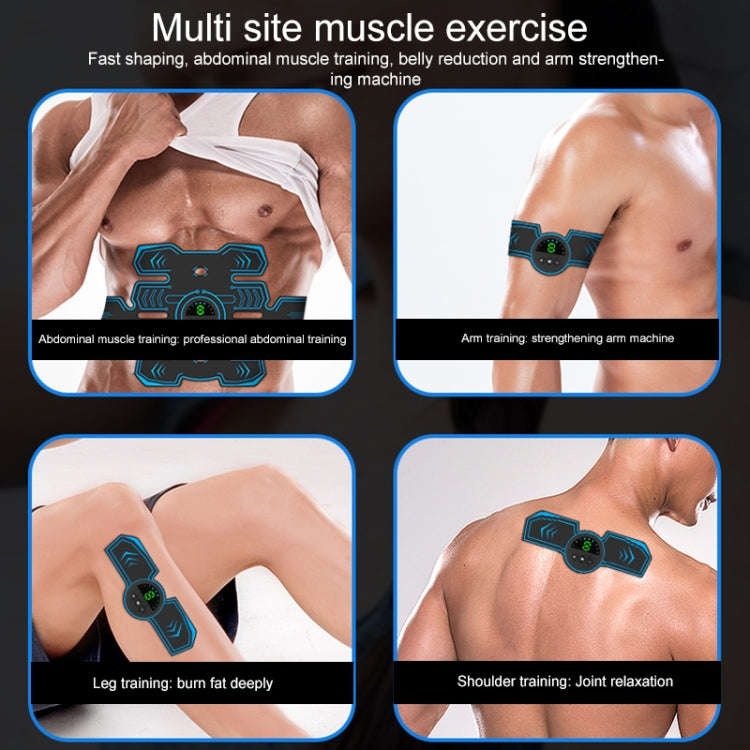 Q88Q USB Charging Abdominal Muscle Sticker Abdominal Muscle Trainer with LED Digital Display, Sin...