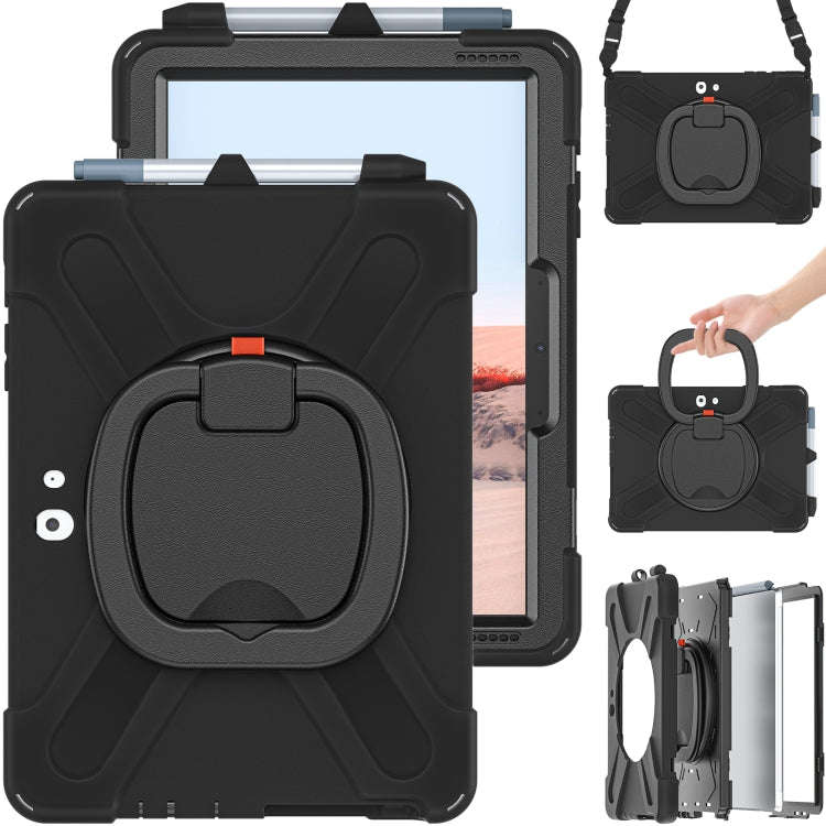 Silicone + PC Protective Case with Holder & Shoulder Strap, For Microsoft Surface Pro X / Pro X 2...