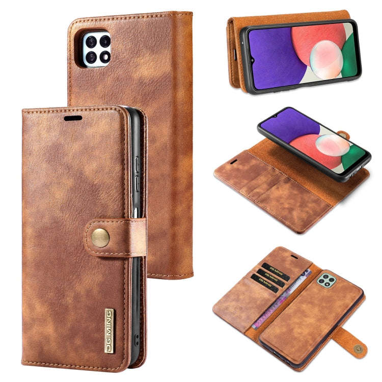 DG.MING Crazy Horse Texture Flip Detachable Magnetic Leather Case with Holder & Card Slots & Wall...