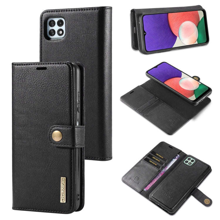 DG.MING Crazy Horse Texture Flip Detachable Magnetic Leather Case with Holder & Card Slots & Wall...