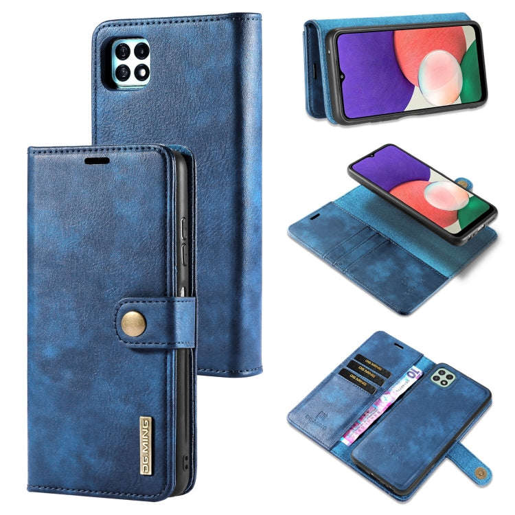 DG.MING Crazy Horse Texture Flip Detachable Magnetic Leather Case with Holder & Card Slots & Wall...
