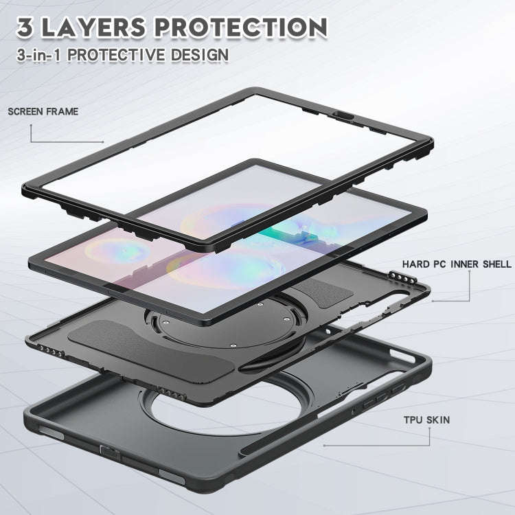 Shockproof TPU + PC Protective Case with 360 Degree Rotation Foldable Handle Grip Holder & Pen Sl...