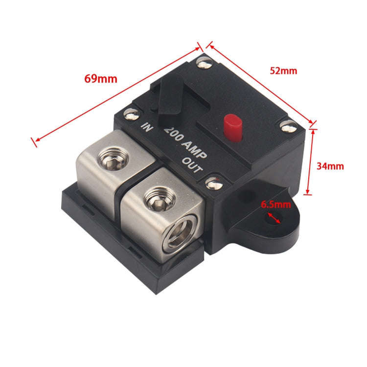 200A Car / Yacht Audio Circuit Breaker with Accessory, A6071