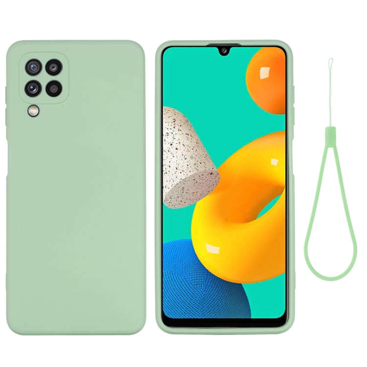 Solid Color Liquid Silicone Dropproof Full Coverage Protective Case, For Samsung Galaxy M32 4G In...