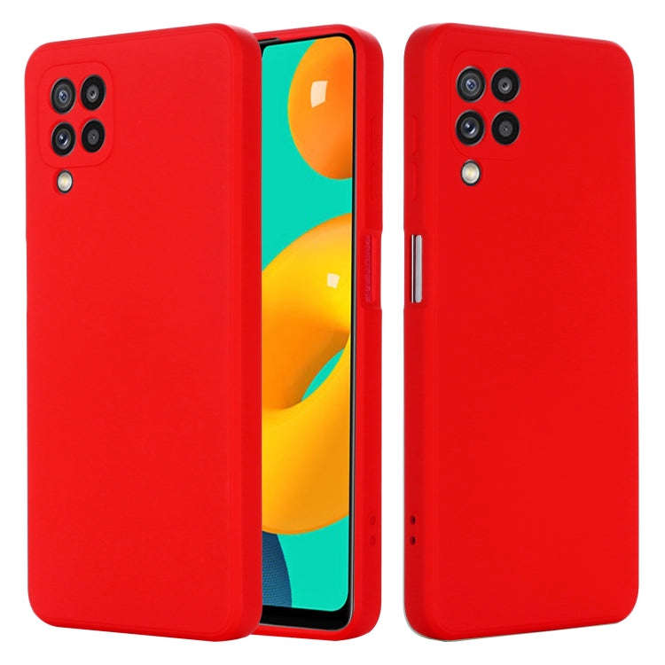 Solid Color Liquid Silicone Dropproof Full Coverage Protective Case, For Samsung Galaxy M32 4G In...