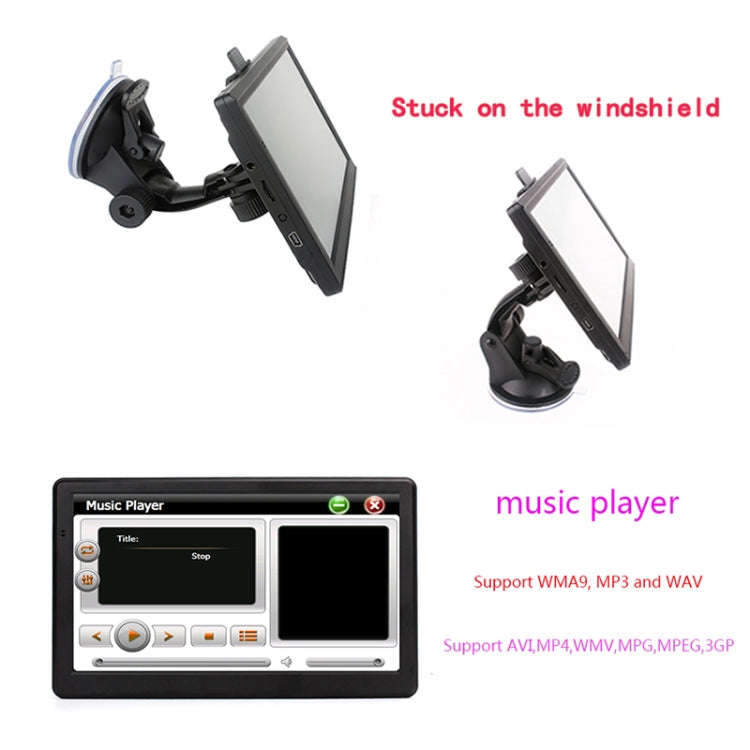 7 inch Car GPS Navigator 8G+256M Capacitive Screen High Configuration, Europe Map, Australia Map,...