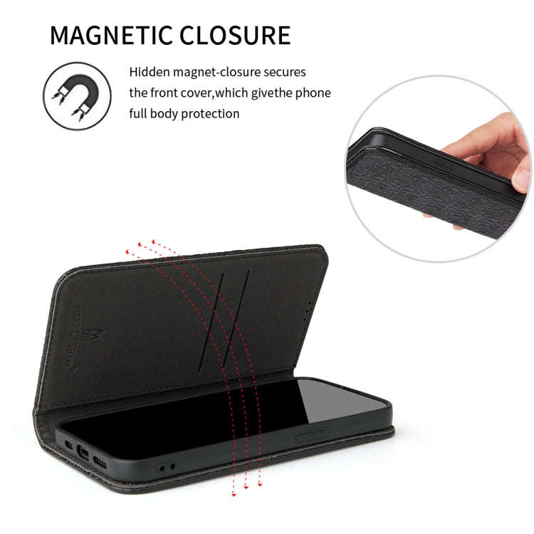 Fierre Shann Crocodile Texture Magnetic Horizontal Flip Genuine Leather Case with Holder & Card S...