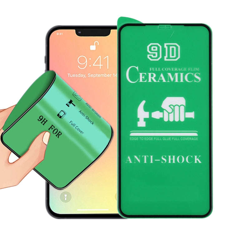 9D Full Screen Full Glue Ceramic Film For iPhone 17e / 16e / 14 / 13 / 13 Pro, For iPhone 13 mini...