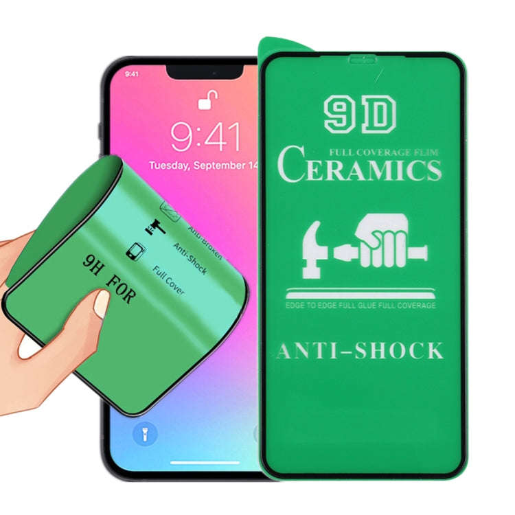9D Full Screen Full Glue Ceramic Film For iPhone 17e / 16e / 14 / 13 / 13 Pro, For iPhone 13 mini...
