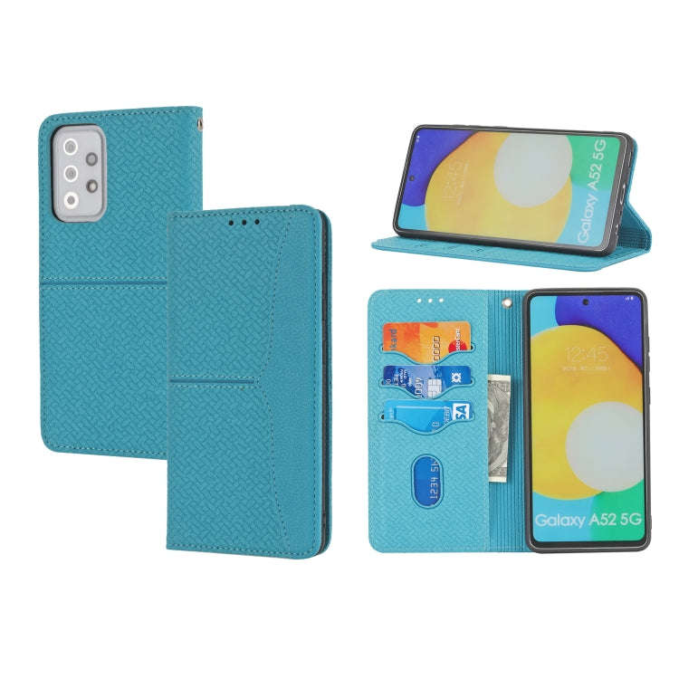 Woven Texture Stitching Magnetic Horizontal Flip PU Leather Case with Holder & Card Slots & Walle...