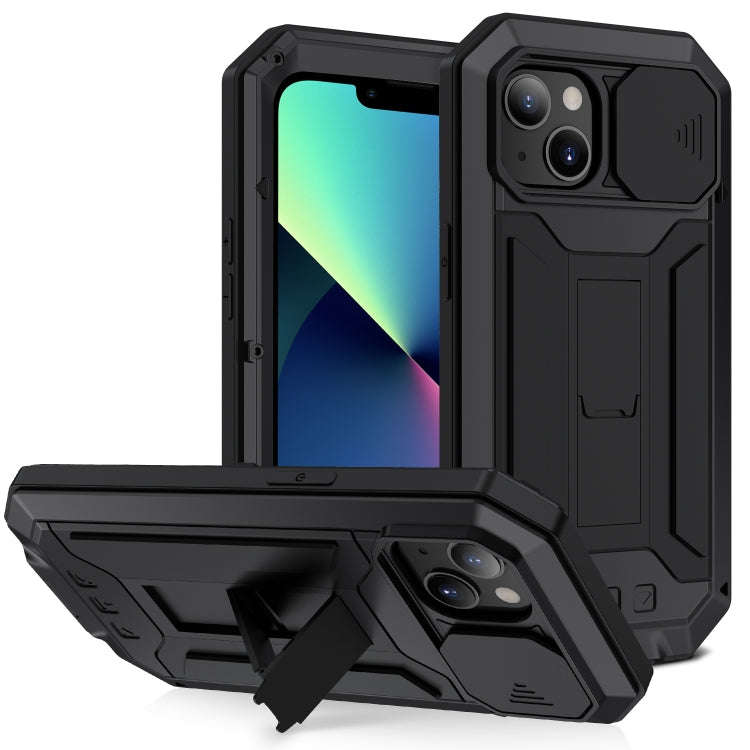 R-JUST Sliding Camera Shockproof Waterproof Dust-proof Metal + Silicone Protective Case with Hold...