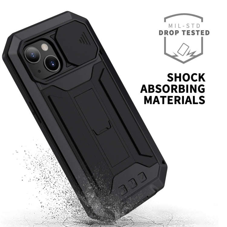 R-JUST Sliding Camera Shockproof Waterproof Dust-proof Metal + Silicone Protective Case with Hold...