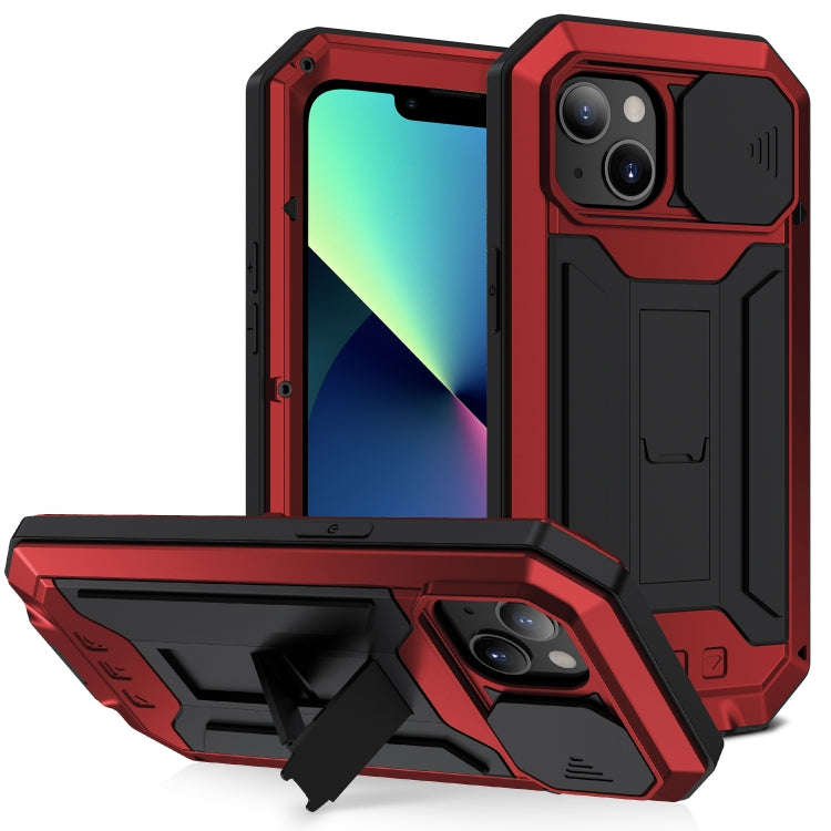 R-JUST Sliding Camera Shockproof Waterproof Dust-proof Metal + Silicone Protective Case with Hold...