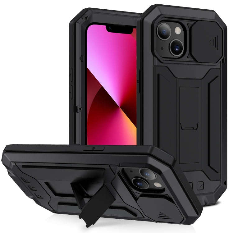 R-JUST Sliding Camera Shockproof Waterproof Dust-proof Metal + Silicone Protective Case with Hold...