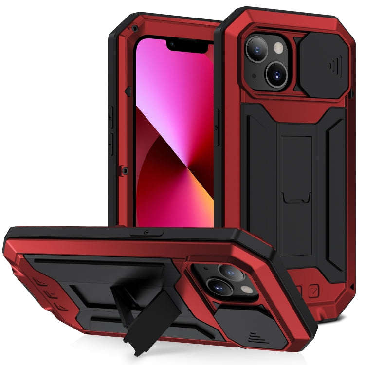 R-JUST Sliding Camera Shockproof Waterproof Dust-proof Metal + Silicone Protective Case with Hold...
