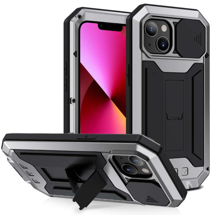 R-JUST Sliding Camera Shockproof Waterproof Dust-proof Metal + Silicone Protective Case with Hold...