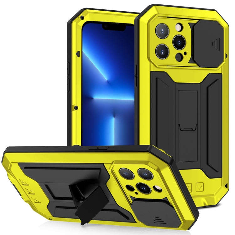 R-JUST Sliding Camera Shockproof Waterproof Dust-proof Metal + Silicone Protective Case with Hold...