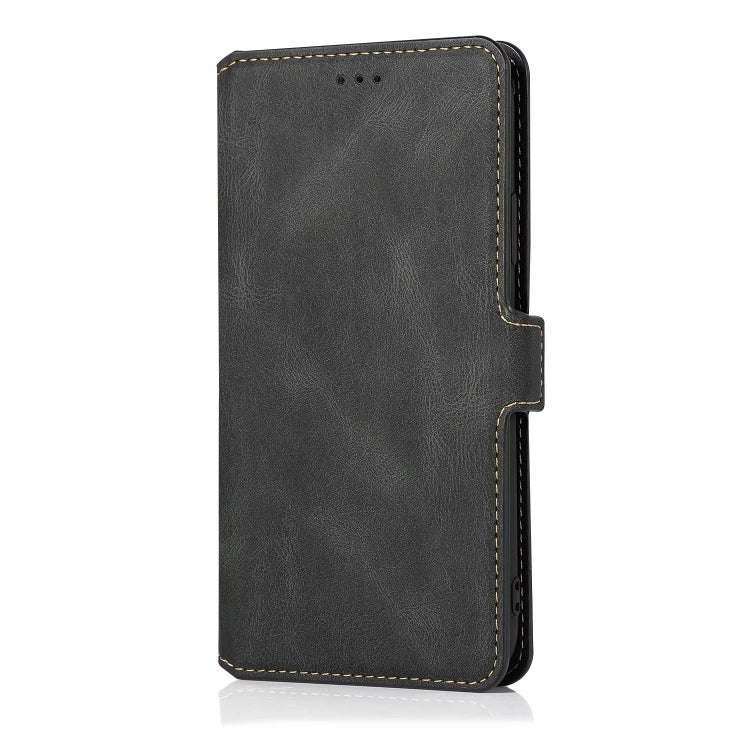 Retro Magnetic Closing Clasp Horizontal Flip Leather Case with Holder & Card Slots & Photo Frame ...