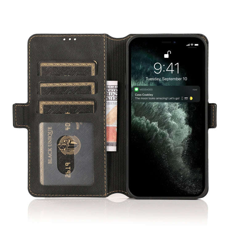 Retro Magnetic Closing Clasp Horizontal Flip Leather Case with Holder & Card Slots & Photo Frame ...